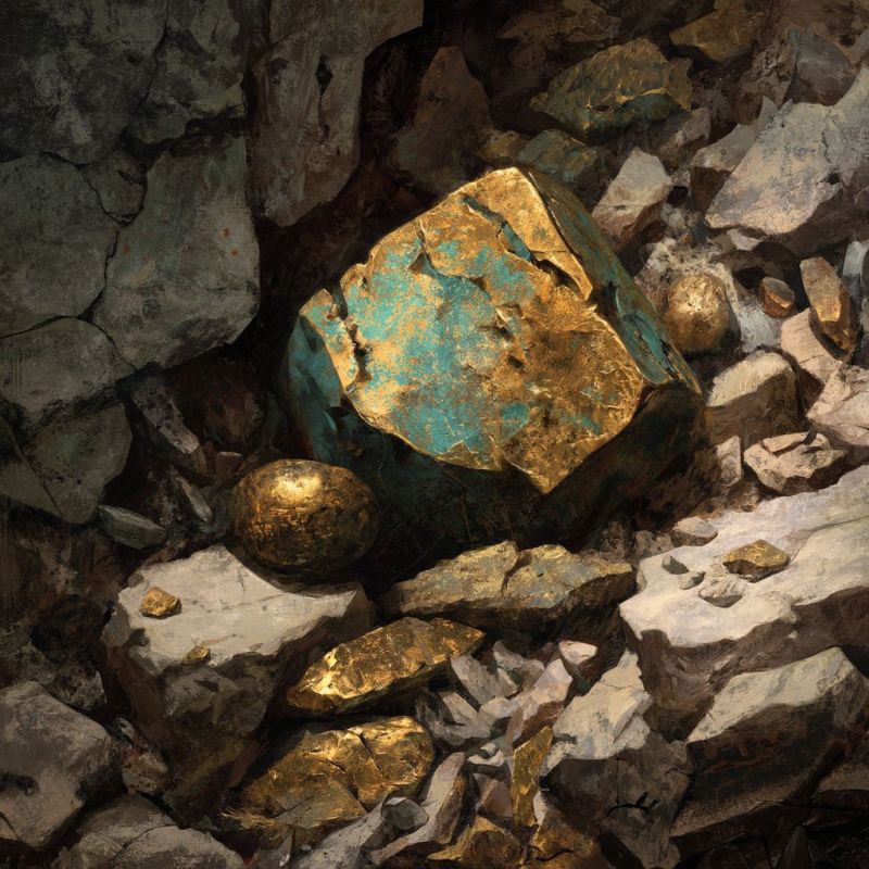 Rubble, Brass, Medium 2
