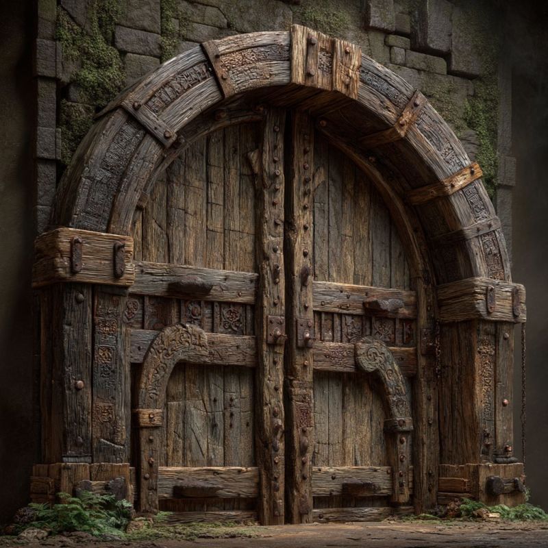 Door, Huge, Wooden 3