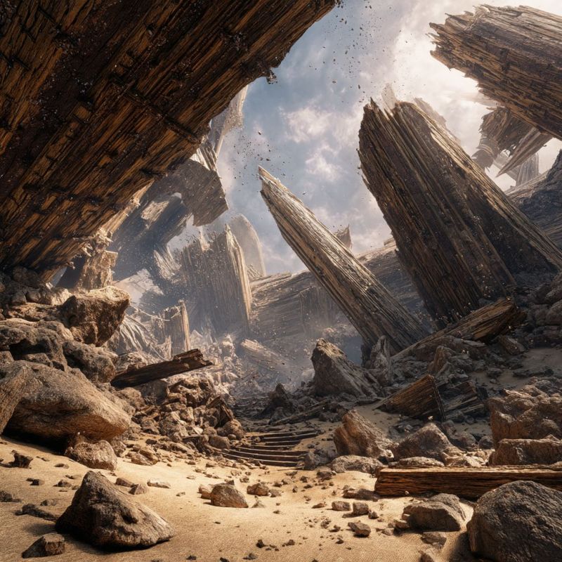 Rubble, Wood, Titanic 5