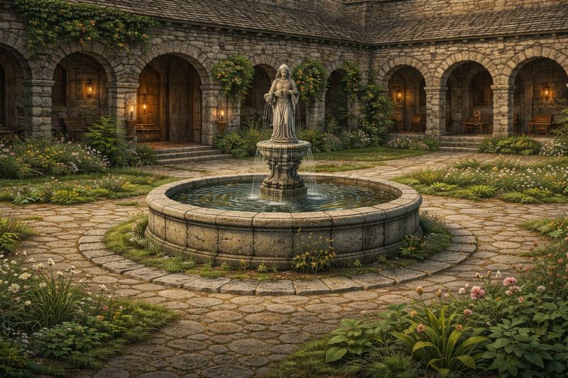 Fountain, Stone, Large